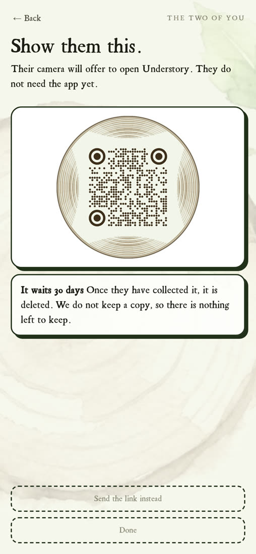 A code on screen, ready to be scanned